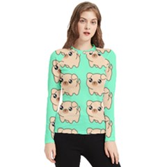 Puppy Pattern Dog Pet Women s Long Sleeve Rash Guard by Jancukart