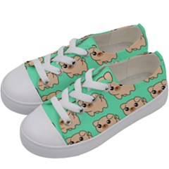 Puppy Pattern Dog Pet Kids  Low Top Canvas Sneakers