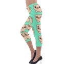 Puppy Pattern Dog Pet Lightweight Velour Capri Leggings  View3