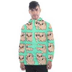 Puppy Pattern Dog Pet Men s Front Pocket Pullover Windbreaker by Jancukart