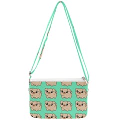 Puppy Pattern Dog Pet Double Gusset Crossbody Bag