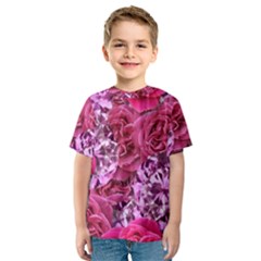 Roses Pink Tourmaline Seamless Kids  Sport Mesh Tee