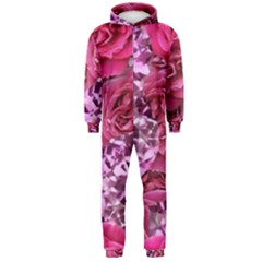 Roses Pink Tourmaline Seamless Hooded Jumpsuit (men)