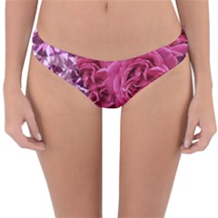 Roses Pink Tourmaline Seamless Reversible Hipster Bikini Bottoms