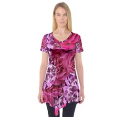 Roses Pink Tourmaline Seamless Short Sleeve Tunic 