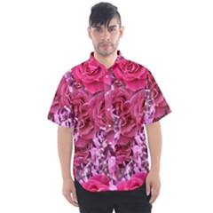 Roses Pink Tourmaline Seamless Men s Short Sleeve Shirt