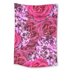 Roses Pink Tourmaline Seamless Large Tapestry