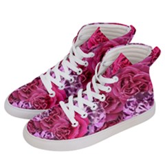 Roses Pink Tourmaline Seamless Women s Hi-top Skate Sneakers by Jancukart