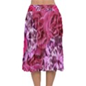 Roses Pink Tourmaline Seamless Velvet Flared Midi Skirt View2