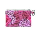 Roses Pink Tourmaline Seamless Canvas Cosmetic Bag (Medium) View2