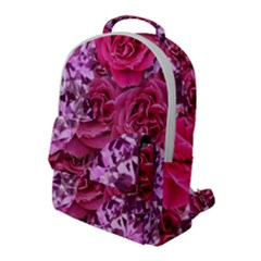 Roses Pink Tourmaline Seamless Flap Pocket Backpack (large)