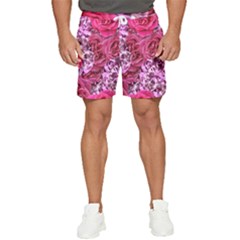 Roses Pink Tourmaline Seamless Men s Runner Shorts by Jancukart