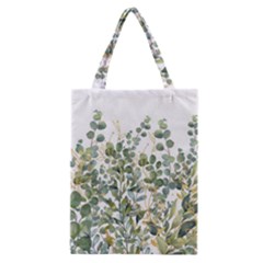 Gold And Green Eucalyptus Leaves Classic Tote Bag