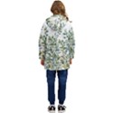 Gold And Green Eucalyptus Leaves Kid s Hooded Longline Puffer Jacket View4