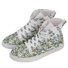 Gold And Green Eucalyptus Leaves Men s Hi-top Skate Sneakers by Jack14