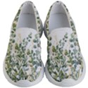 Gold And Green Eucalyptus Leaves Kids Lightweight Slip Ons View1