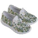 Gold And Green Eucalyptus Leaves Kids Lightweight Slip Ons View3