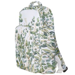 Gold And Green Eucalyptus Leaves Double Compartment Backpack by Jack14