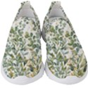 Gold And Green Eucalyptus Leaves Kids  Slip On Sneakers View1