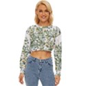 Gold And Green Eucalyptus Leaves Lightweight Long Sleeve Sweatshirt View1