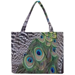 Peacock Bird Feather Colourful Mini Tote Bag