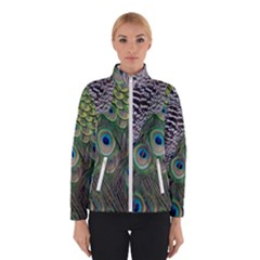 Peacock Bird Feather Colourful Women s Bomber Jacket