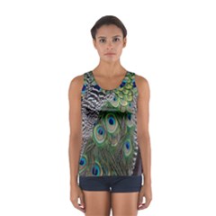 Peacock Bird Feather Colourful Sport Tank Top  by Jancukart