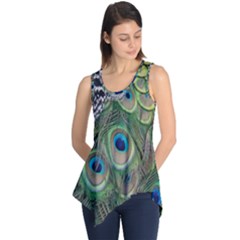 Peacock Bird Feather Colourful Sleeveless Tunic