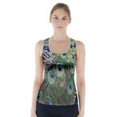 Peacock Bird Feather Colourful Racer Back Sports Top