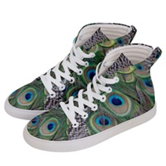 Peacock Bird Feather Colourful Women s Hi-top Skate Sneakers