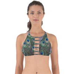 Peacock Bird Feather Colourful Perfectly Cut Out Bikini Top by Jancukart