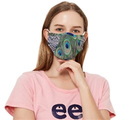 Peacock Bird Feather Colourful Fitted Cloth Face Mask (adult)