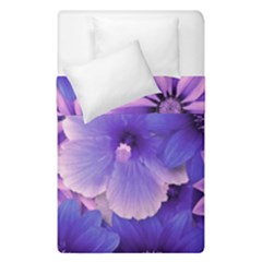 Pattern Floral Flora Flower Flowers Blue Violet Patterns Duvet Cover Double Side (single Size)