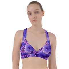 Pattern Floral Flora Flower Flowers Blue Violet Patterns Sweetheart Sports Bra by Jancukart