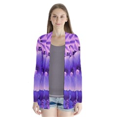 Pattern Floral Flora Flower Flowers Blue Violet Patterns Drape Collar Cardigan