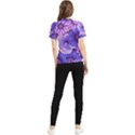 Pattern Floral Flora Flower Flowers Blue Violet Patterns Women s Short Sleeve Rash Guard View2