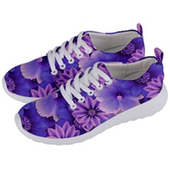 Pattern Floral Flora Flower Flowers Blue Violet Patterns Men s Lightweight Sports Shoes by Jancukart