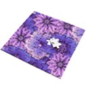 Pattern Floral Flora Flower Flowers Blue Violet Patterns Wooden Puzzle Square View2