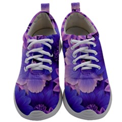 Pattern Floral Flora Flower Flowers Blue Violet Patterns Mens Athletic Shoes