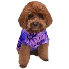 Pattern Floral Flora Flower Flowers Blue Violet Patterns Dog T-shirt