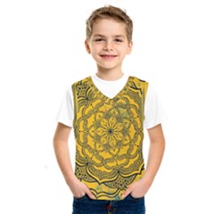 Mandala Vintage Painting Flower Kids  Basketball Tank Top