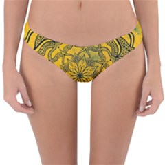 Mandala Vintage Painting Flower Reversible Hipster Bikini Bottoms