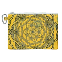 Mandala Vintage Painting Flower Canvas Cosmetic Bag (xl) by Jancukart