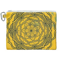 Mandala Vintage Painting Flower Canvas Cosmetic Bag (xxl)