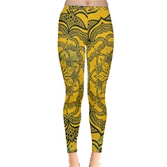 Mandala Vintage Painting Flower Inside Out Leggings