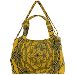 Mandala Vintage Painting Flower Double Compartment Shoulder Bag