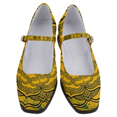 Mandala Vintage Painting Flower Women s Mary Jane Shoes