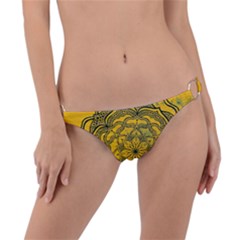 Mandala Vintage Painting Flower Ring Detail Bikini Bottoms