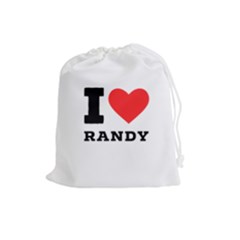 I Love Randy Drawstring Pouch (large) by ilovewhateva