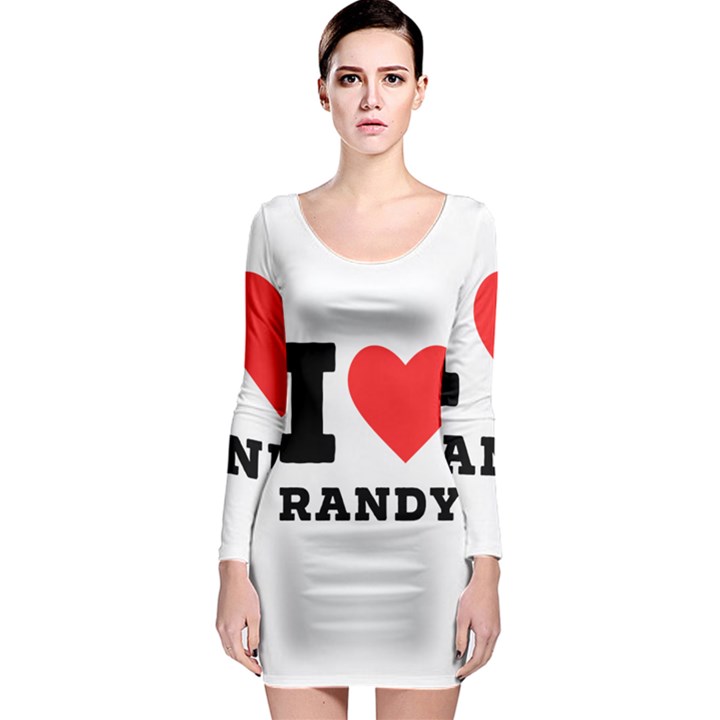 I love randy Long Sleeve Bodycon Dress